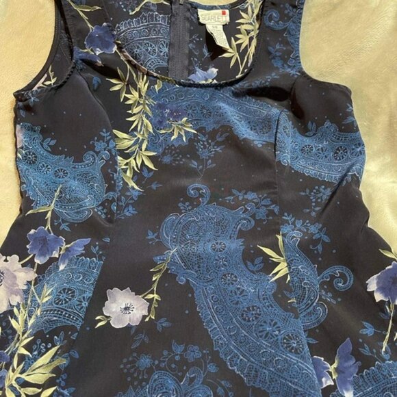 Ladies Scarlett Blue & Black Flowing Flower Floral Maxi Sleeveless Dress4 - 6 … - Picture 4 of 9